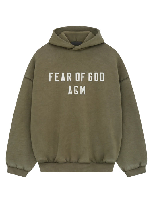 Essentials 24Fw Heavy Fleece Hoodie Military