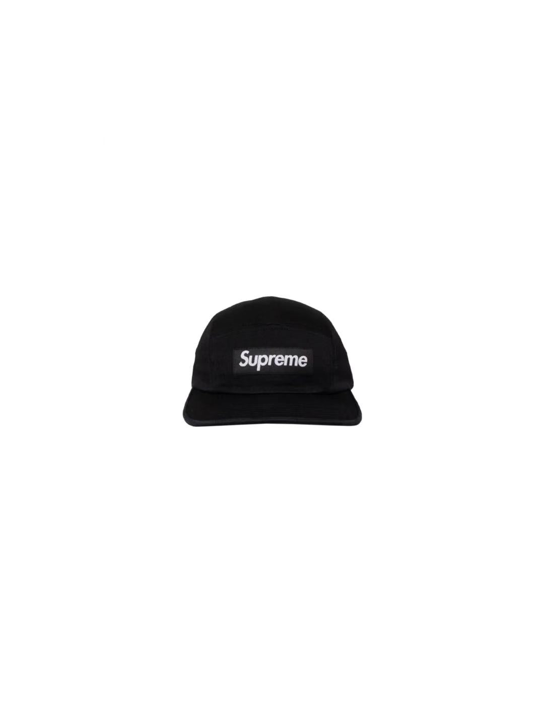 Supreme Washed Chino Twill Camp Cap Black