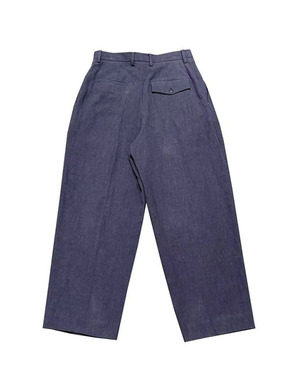 refomed REPT-AN001 Cotton Linen Pants Navy