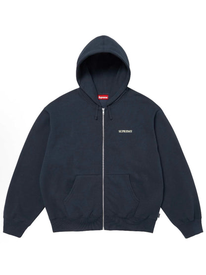 Supreme IDGAF Zip Up Hoodie Blue