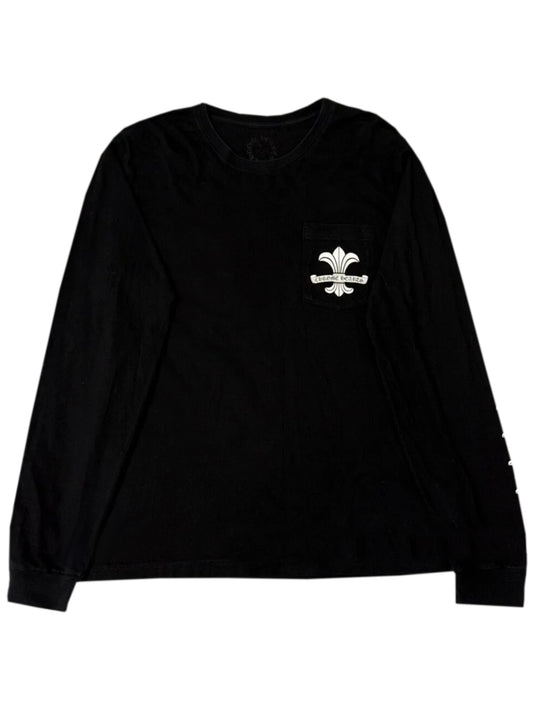 Chrome Hearts Classic Oval Cross Print Back Pocket LS Tee Black