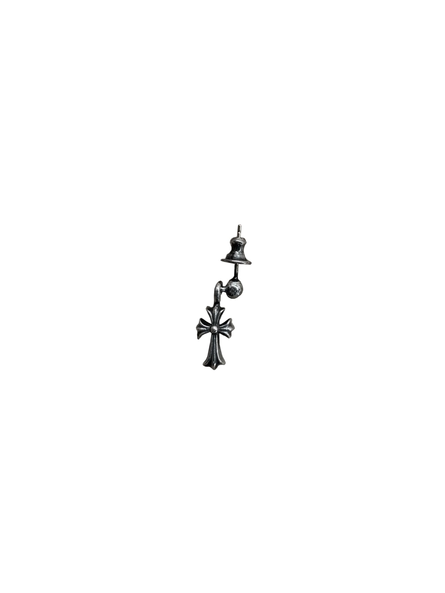 Chrome Hearts Drp Stck Ch Crs Stack Crossdrop Silver Earring C119426714-Used