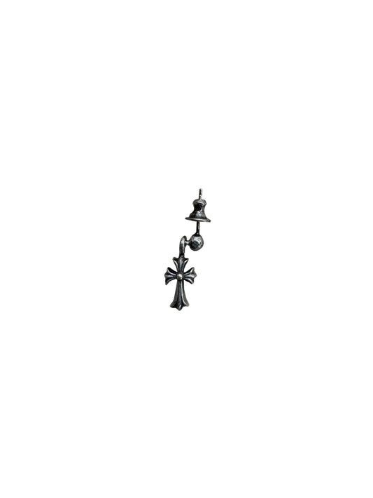 Chrome Hearts Drp Stck Ch Crs Stack Crossdrop Silver Earring C119426714-Used
