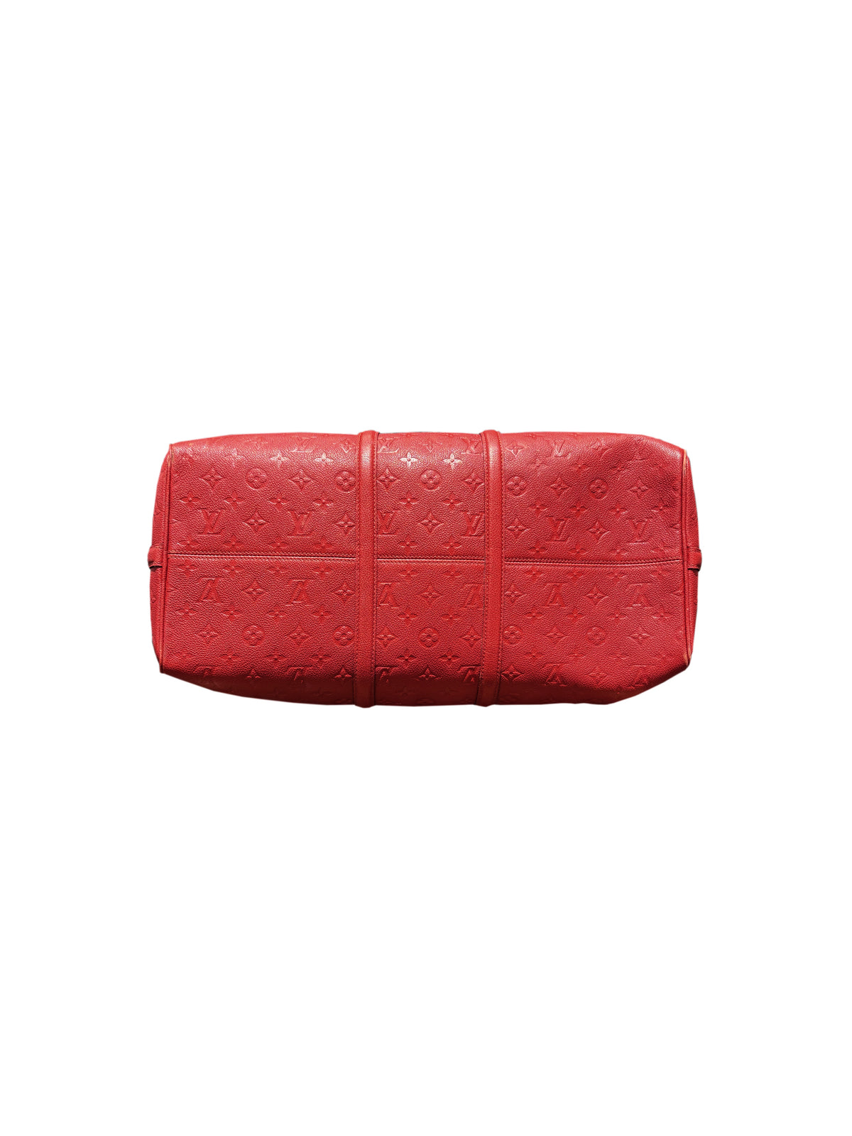 Louis Vuitton Red Leather Monogram Keepall 50 C116081078-Used