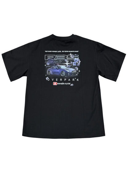 Overpark R35 Jacaranda Tee Black Relaxed Fit OP-01RF2601