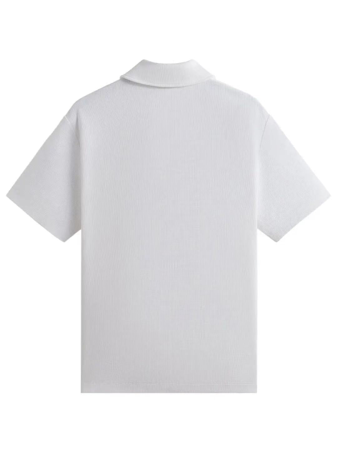 Kith Micro Waffle Drew Polo White