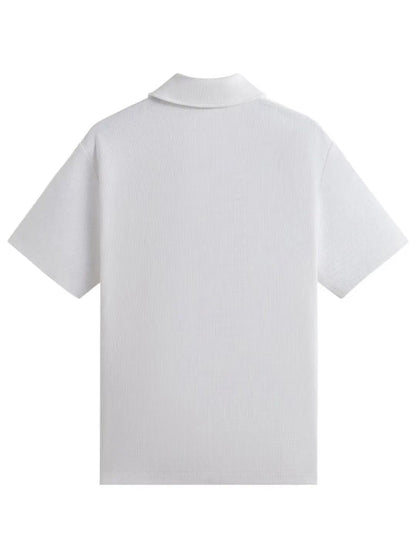 Kith Micro Waffle Drew Polo White