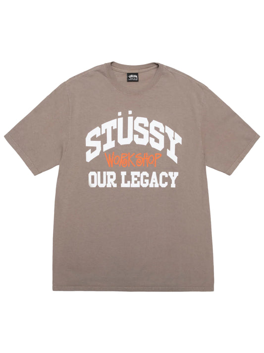 Stussy & Our Legacy Work Shop Collegiate Tee Taupe