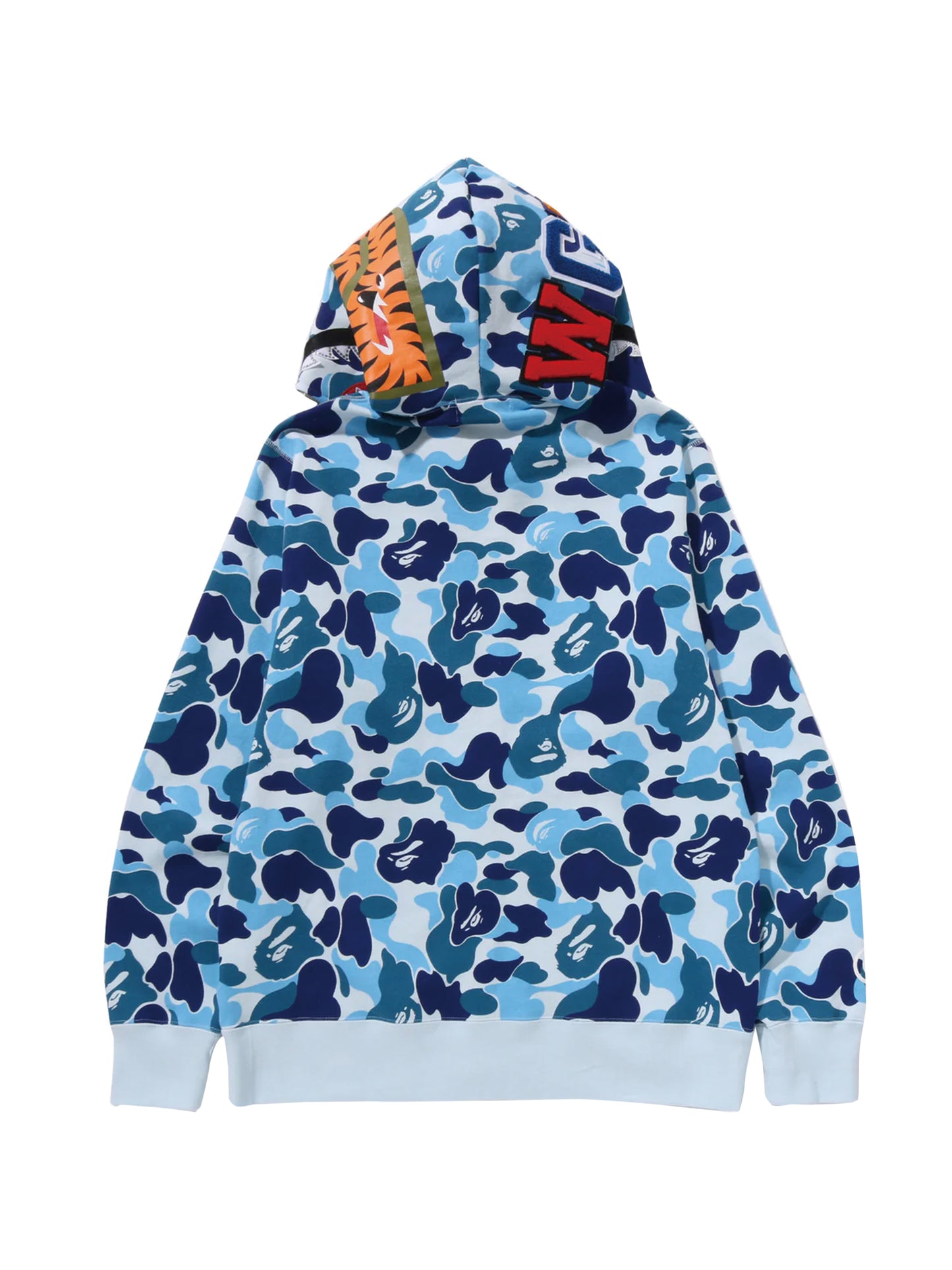 Bape Abc Camo Crystal Stone Shark Full Zip Hoodie Blue