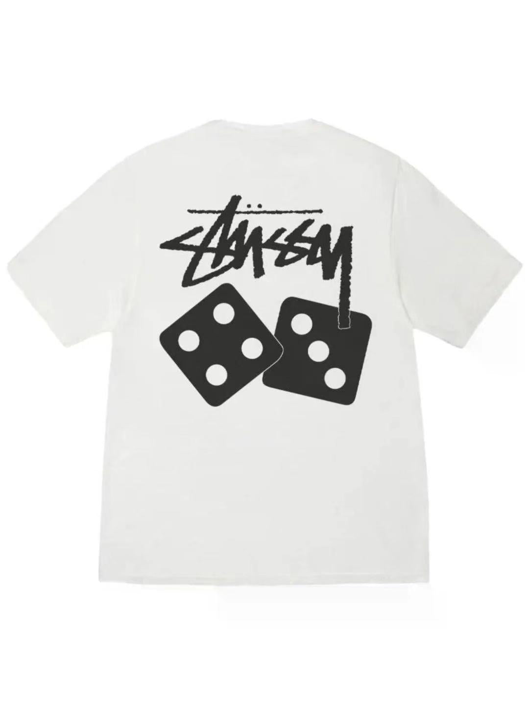 Stussy Dice Pig Dyed Tee White