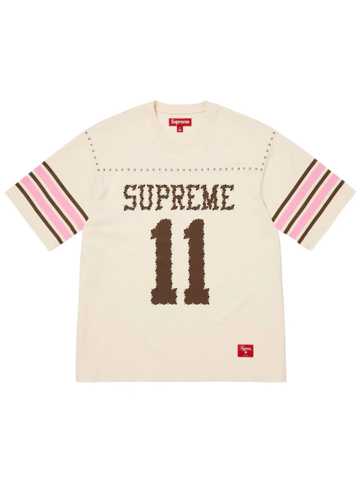 Supreme Studded Football Top Tee Cream