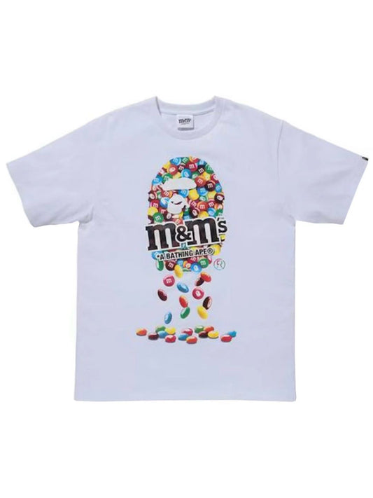 Bape x M&M's Ape Head Tee White