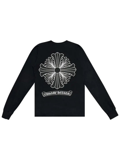 Chrome Hearts Classic Oval Cross Print Back Pocket LS Tee Black