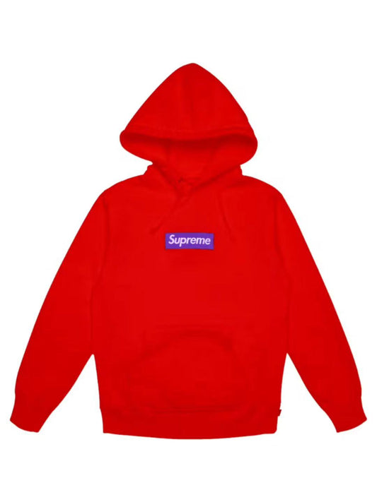 C-Supreme Purple Box Logo Hooded Sweatshirt Red FW17 Size M