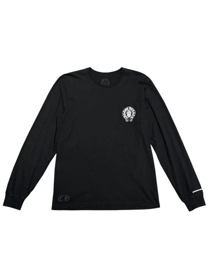 Chrome Hearts Dagger Horseshoe Logo Pocket American Cross Cemetery
Back LS Tee Size L C118446110-Used