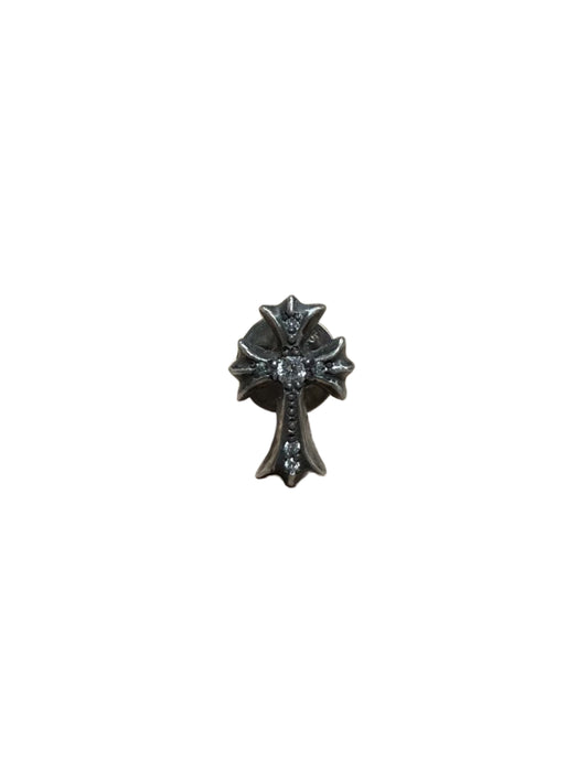 Chrome Hearts Silver Baby Fat Ear Stud with Diamonds C119186914-Used