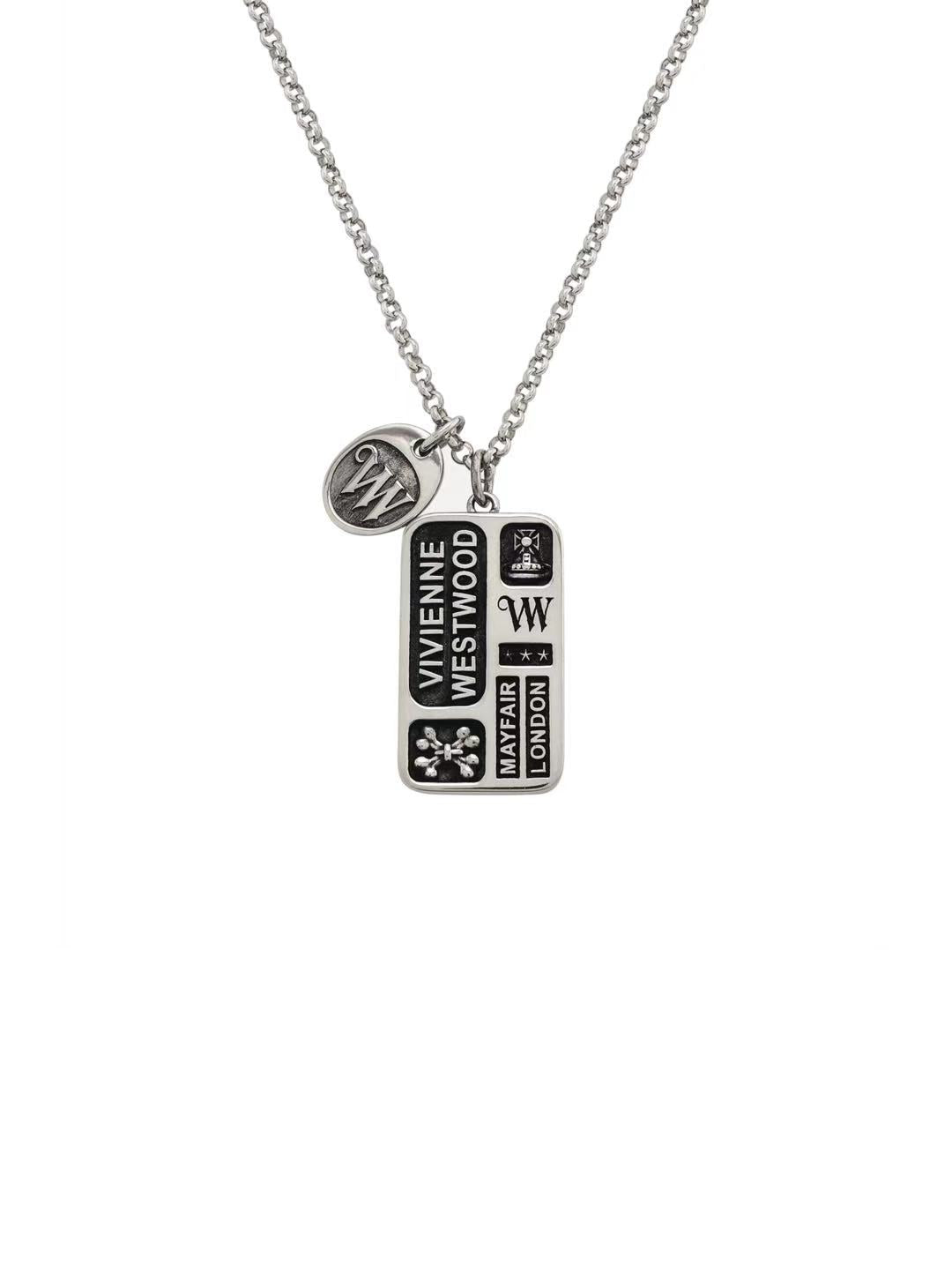 Vivienne Westwood Man. Lancelot Pendant Necklace Black