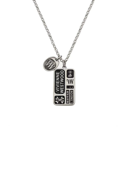 Vivienne Westwood Man. Lancelot Pendant Necklace Black