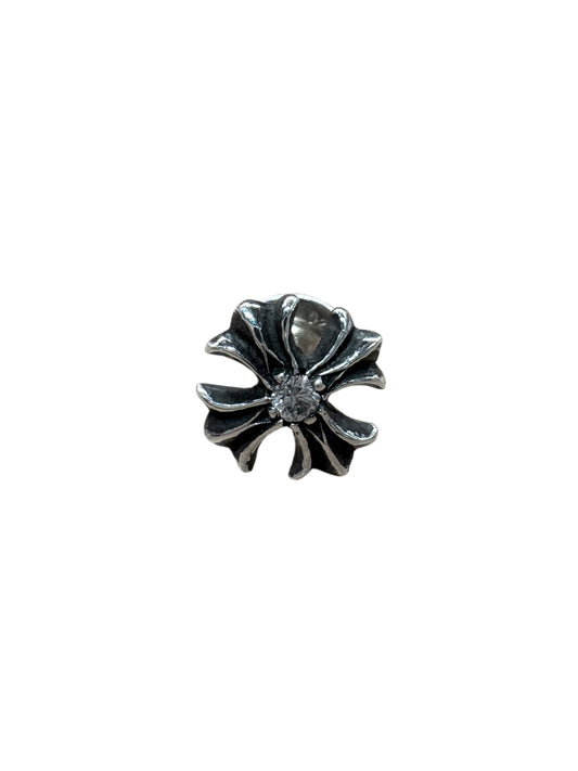 Chrome Hearts Cross Cut Out Stud Silver with Diamond C1209909-Used