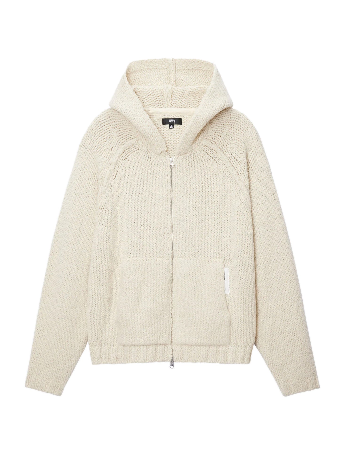 Stussy Chunky Sweater Zip Hoodie Ivory