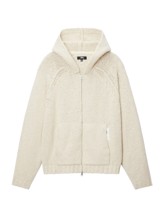 Stussy Chunky Sweater Zip Hoodie Ivory
