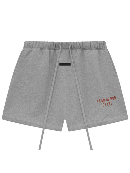 Essentials 24Fw Fleece Soccer Shorts Dark heather 