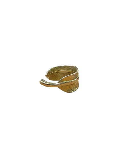Goros Feather Ring Gold
