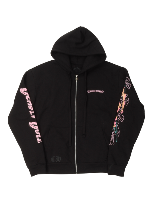 Chrome Hearts Deadly Doll Pink Zip Hoodie