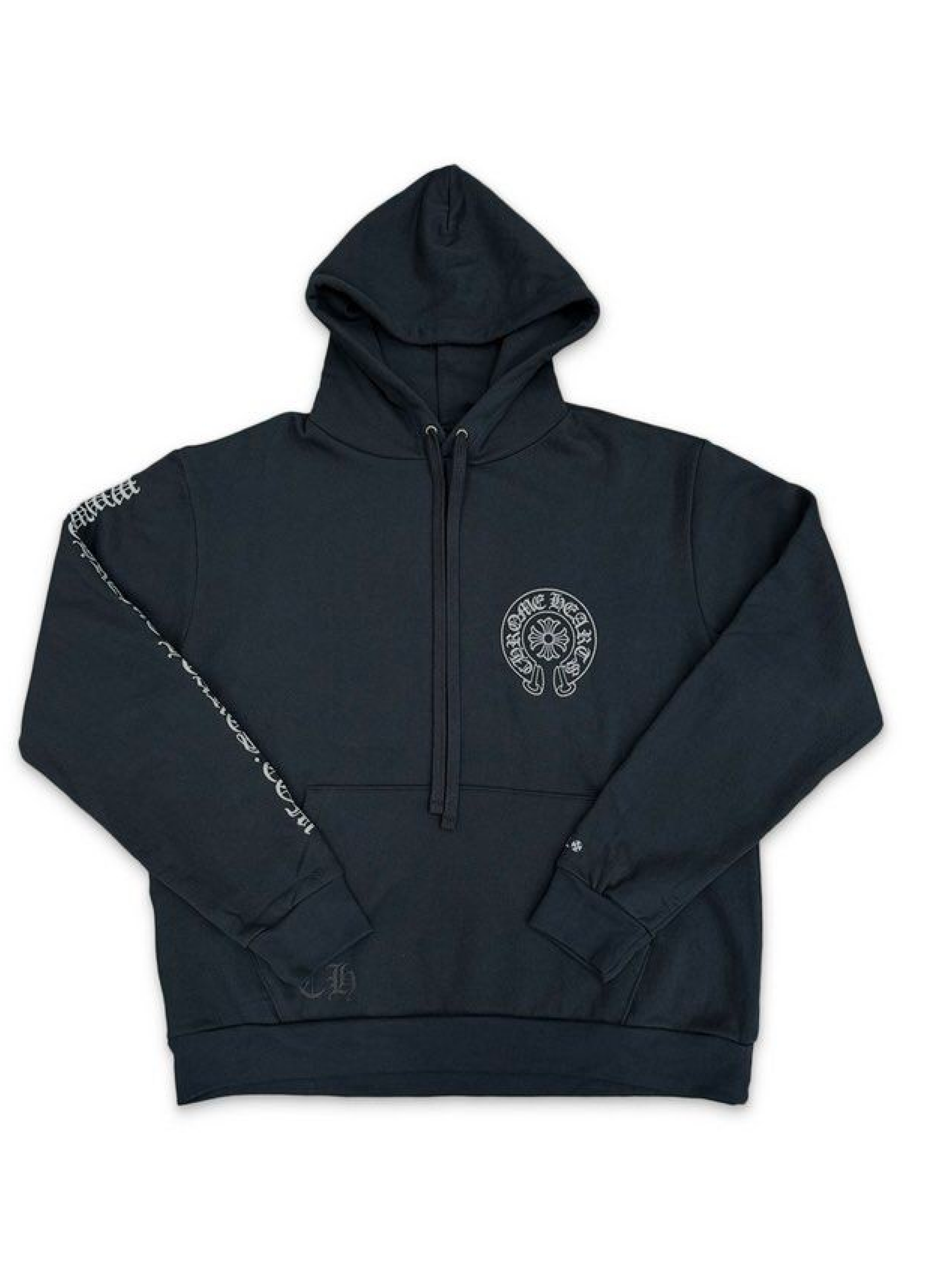 Chrome Hearts Silver Glitter Hoodie Black