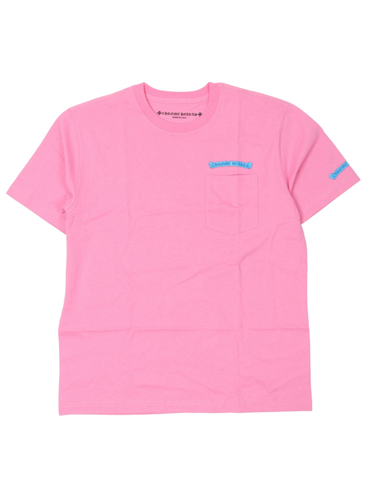 Chrome Hearts Scroll Logo Pocket Tee Pink