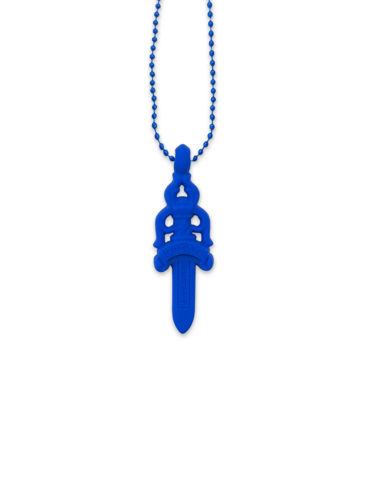 Chrome Hearts Silicone Dagger Necklace Blue