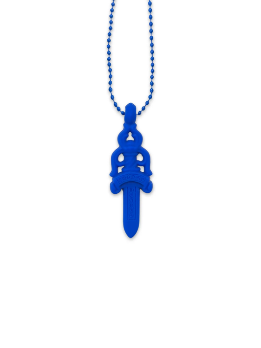 Chrome Hearts Silicone Dagger Necklace Blue