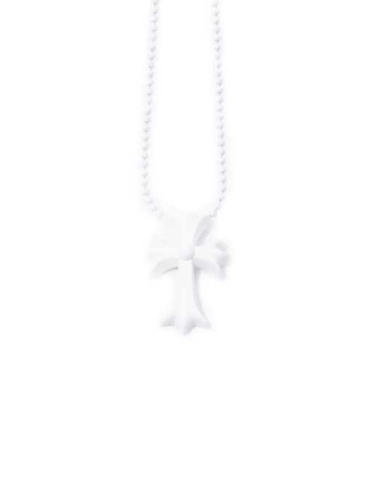 Chrome Hearts Silicone CH Cross Necklace White