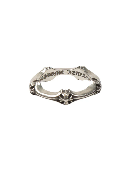 Chrome Hearts Plus and Bone Ring Silver