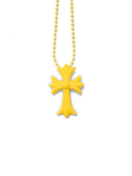 Chrome Hearts Silicone CH Cross Necklace Yellow
