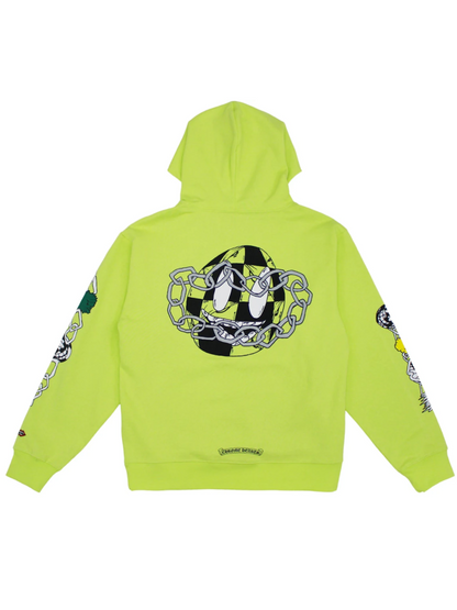 Chrome Hearts Matty Boy Thermal Lined Lime Green Hoodie