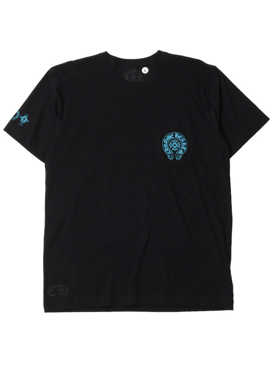 Chrome Hearts Triple Cross Tee Light Blue / Black