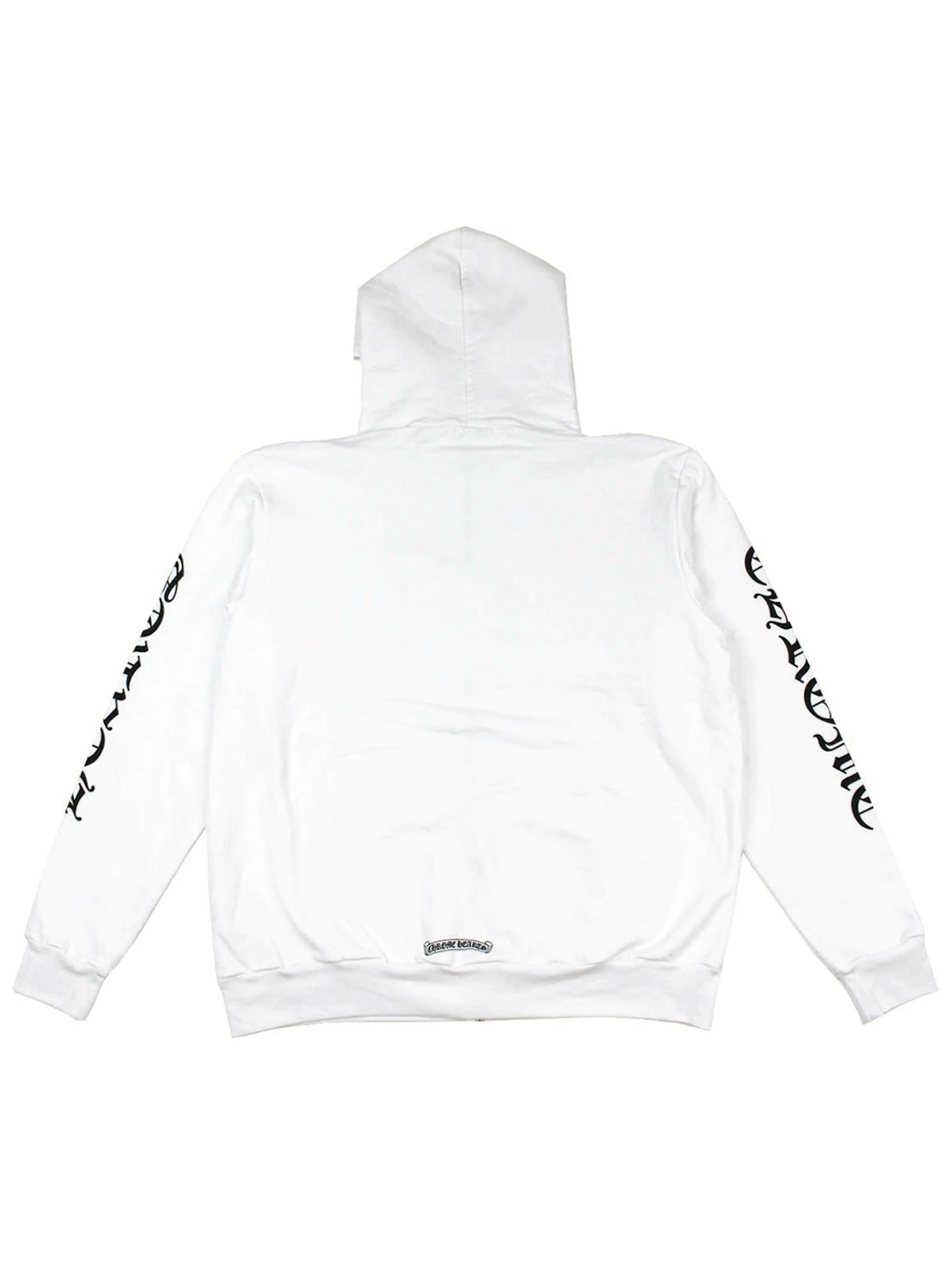 Chrome Hearts Vertical Logo Zip Hoodie White