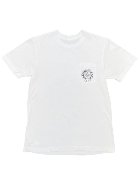 Chrome Hearts Horseshoe Logo HONGKONG Exclusive Pocket Tee White