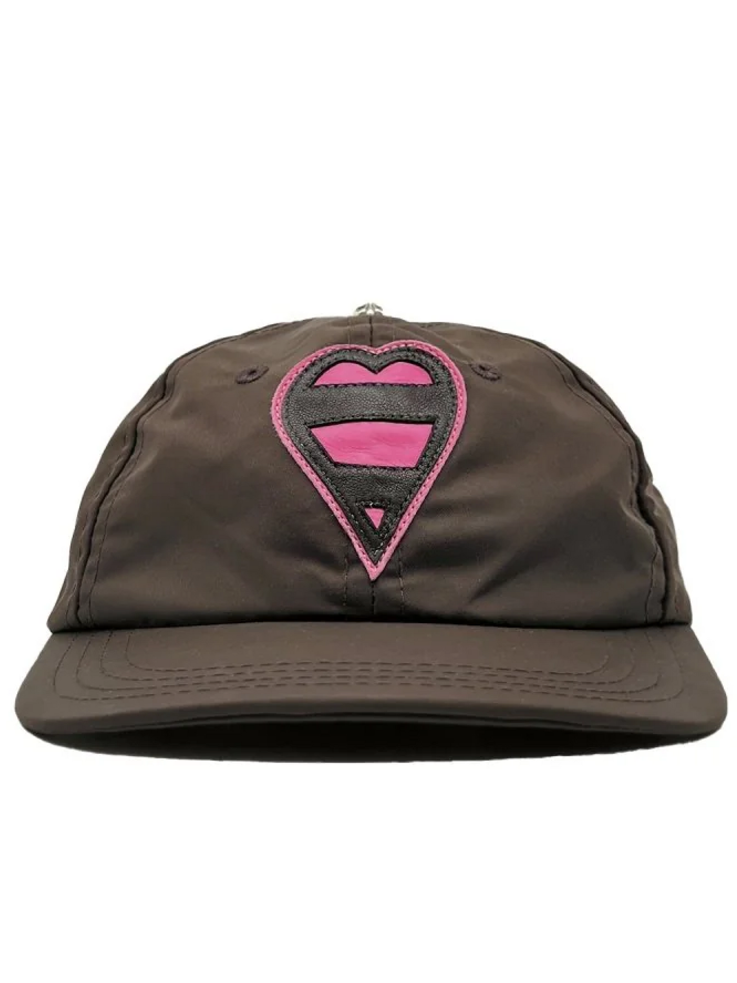 Chrome Hearts Love Silver Button Brown Cap