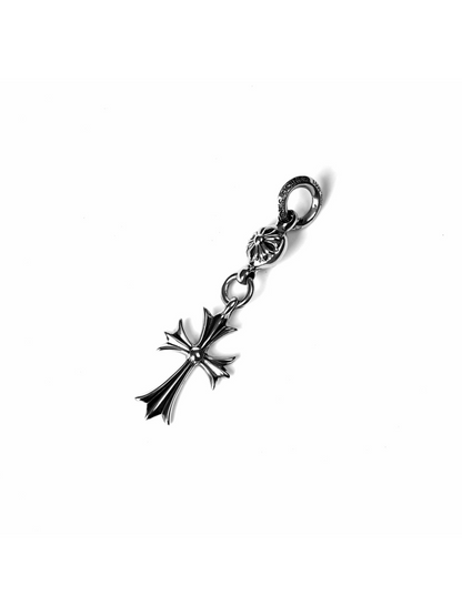 Chrome Hearts Tiny Cross With One Ball Charm With Ball Chain Necklace