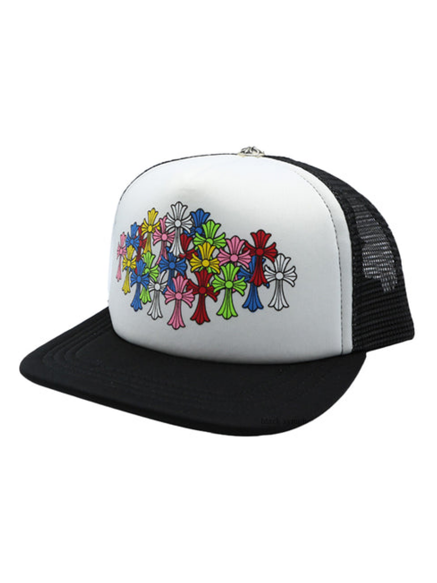 Chrome Hearts Cemetery Multicolor Cross Trucker Cap 'White'