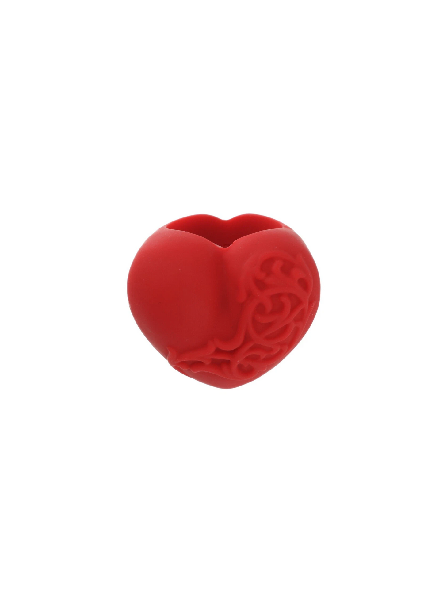 Chrome Hearts Silicone Heart Ring Red