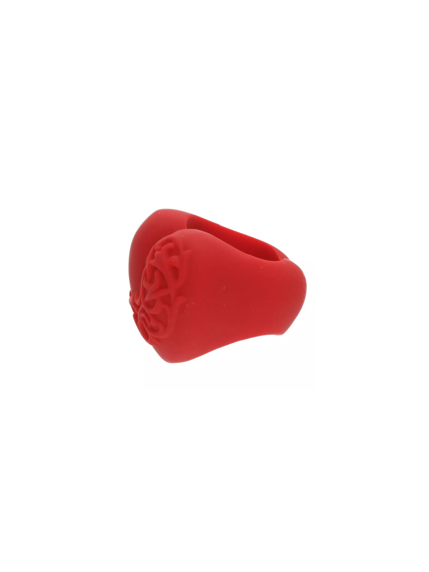 Chrome Hearts Silicone Heart Ring Red
