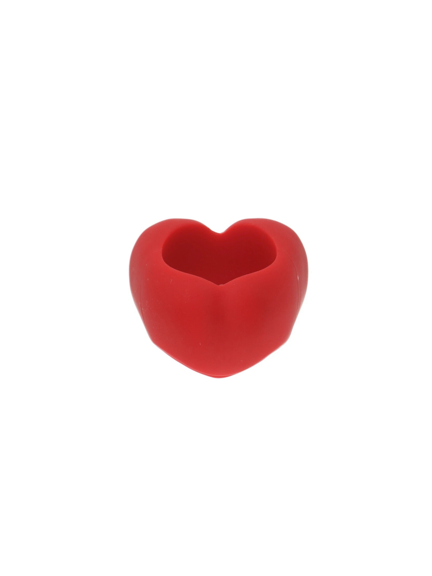 Chrome Hearts Silicone Heart Ring Red