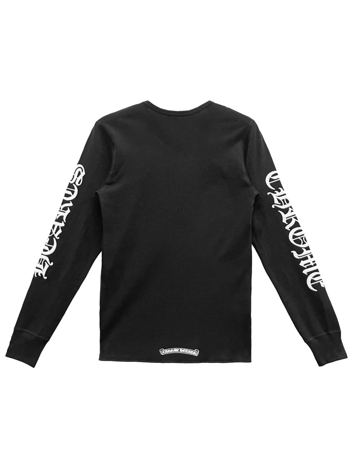 Chrome Hearts Scroll Logo Waffle Thermal LS Tee Black