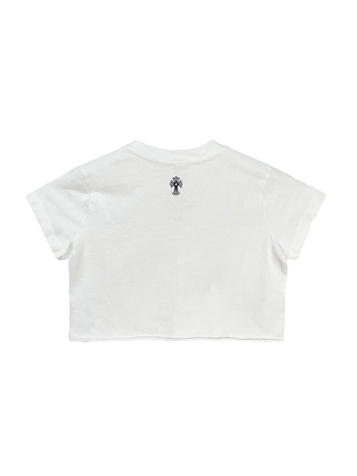 Chrome Hearts Script Logo Cropped Tee White