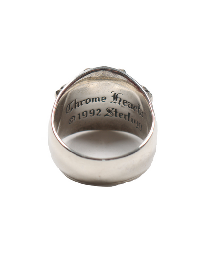 Chrome Hearts Double Floral Silver Ring