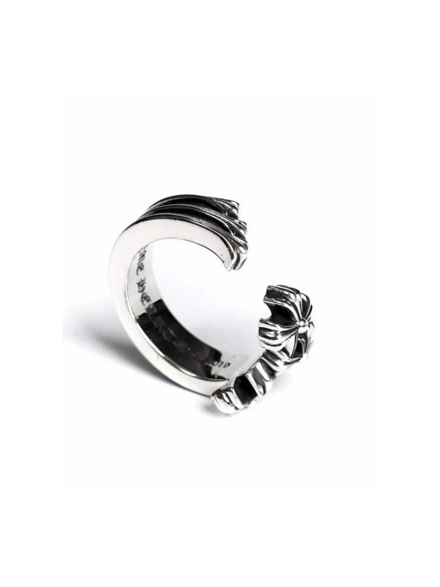 Chrome Hearts Silver Cemetery Hoop Ring