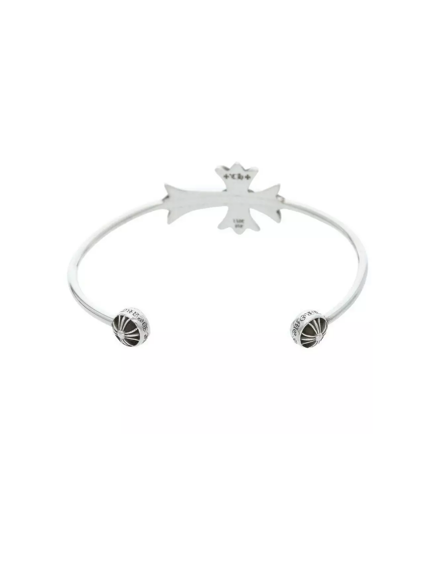 Chrome Hearts Skinny Tiny Cross Silver Bangle